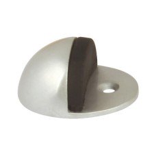 Door Stop Floor Mounted with Anti-Turn Peg Aluminium Satin anodised