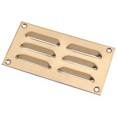 Ventilation Grille Louvre Type 229/305 x 76 mm Surface Mounting Brass Width x height: 229 x 76 mm polished