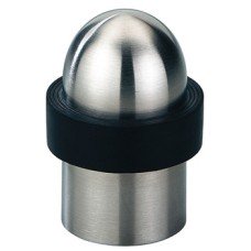 Door Stop Floor Mounted Ø 39 mm Stainless Steel Rubber Buffer Startec Concealed floor fixing Satin