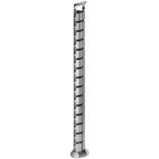 Vertical Cable Management Idea With metal weighted base Silver coloured finish