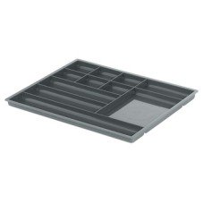 Pen and Pencil Tray with Eleven Compartments Plastic For inserting in trays or for hooking onto drawer sides Anthracite finish