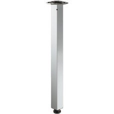 Table Leg Height 705 mm 60 x 60 mm Steel With height adjustable screw giving +25 mm adjustment Clear coated stainless steel coloured