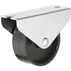 Single Wheel Castor without Brake Ø 15-45 mm Plate Fixing Screw-on plate Wheel Ø 45 mm load capacity 50 kg fixed castor