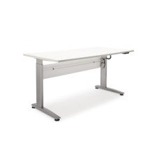 Electric Height Adjustable Desk Frame Frame Set for 2 Leg Workstation Load carrying capacity (including desktop) 70 kg Silver RAL 9006 finish