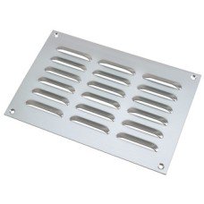 Ventilation Grille Louvre Type 229 x 152 mm Surface Mounting Brass Width x height: 229 x 152 mm satin anodised aluminium