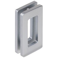 Flush Pull Handle Brass 110 x 60 mm for Glass Doors Satin nickel plated finish