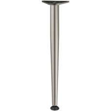 Conical Leg Height 710 mm Ø 60 mm Tubular Steel With height adjustable screw giving +15 mm adjustment Stainless steel coloured/clear lacquered