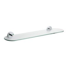 Glass Shelf Height 53 mm x Width 590 mm x Depth 135 mm Romsey Chrome plated finish