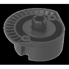 Plinth Foot Top Section for Corner Fixing Dowel Mounting With extended plate for corner fixing Black plastic
