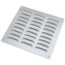 Ventilation Grille Louvre Type 229 x 229 mm Surface Mounting Brass Width x height: 229 x 229 mm satin anodised aluminium