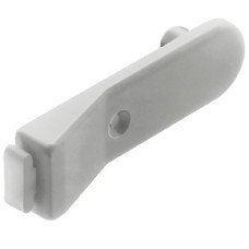 Door Stop with One Dowel Plastic with PVC Buffer For series drilled holes White