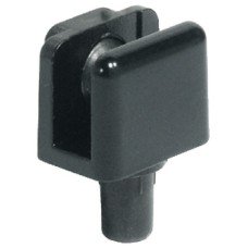 Glass Door Hinge 90° Pivot Unsprung for Max. Glass Thickness 6.8 mm For glass/wood constructions inset mounting Black