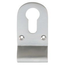 Cylinder Pull Europrofile Brass Face fixing Satin chrome