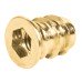 Screw-In Sleeve with Rim Steel Length 17 mm M6 internal thread yellow chromatized