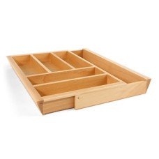 Wooden Expanding Cutlery Insert for Drawer Depth 440-500 mm eXTray European oak 412 mm deep for drawer depth 440 mm 300-530 mm insert width for drawer width 400-600 mm