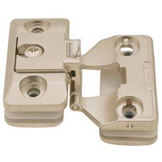 Glass Door Hinge 190° with Exposed Axle for Inset Doors For all glass constructions with inset doors Nickel plated