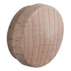 Cover Cap for Ø 15 mm Blind Holes Trim Ø 17 mm Solid Wood Press fitting Steamed beech