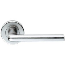 Lever Handles on Round Roses Zinc Alloy San Lorenzo On concealed fixing roses Polished chrome
