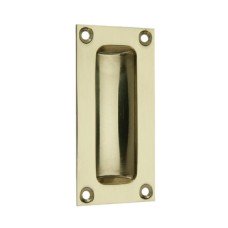 Pull Handle Flush 89 x 42 mm Brass Polished