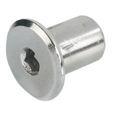 M6 Sleeve Nut with SW4 Hexagon Socket Steel With flat head burnished
