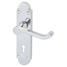 Lever Handles on Backplates for Lever Latch 167 mm Zinc Alloy Designed for interior doors Satin nickel