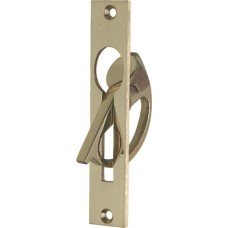 Pull Handle Mortice Gravity Drop Brass Operation: Push to release Polished