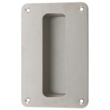 Pull Handle Flush 150 x 100 mm 316 Stainless Steel Suitable for use on swing and sliding timber doors Satin