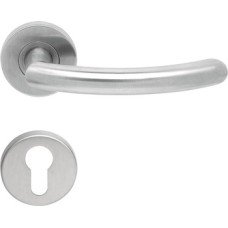 Lever Handles Shaped on Round Roses 304 Stainless Steel Champ Startec Satin