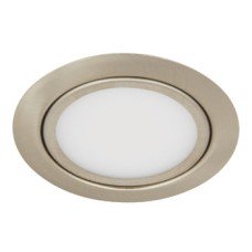 LED Downlight 12 V Rated IP 20 2.4 W Loox Compatible Brushed nickel plated finish light colour 3000 K