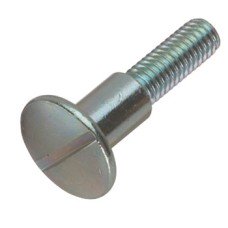 M6 Shoulder Screw with Shank and Screwdriver Slot Zinc plated head Ø 16 mm Length 28 mm