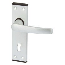 Lever Handles on Backplates for Lever Lock Aluminium Satin anodised