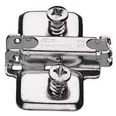 Mounting Plate Cruciform for Grass Click On System Hinges Height 4 mm Pre-mounted Euro screw fixing