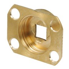 Fixed Dead Mount for 8 mm Square Spindle to Fix Dead Pairs of Levers/Knobs Self colour brass
