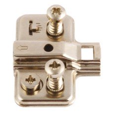 Mounting Plate for Häfele Click On Concealed Hinges Two Part Plate With height adjustment indicator Height 0 mm Pre-mounted euro screw fixing