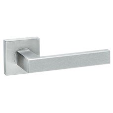 Lever Handles on Square Roses 304 Stainless Steel Metro Startec Satin