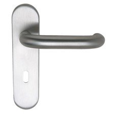 Lever Handles Ø 19 mm on Backplates 316 Stainless Steel Snowdon Pair of lever handles on backplates For lever lock standard keyway satin