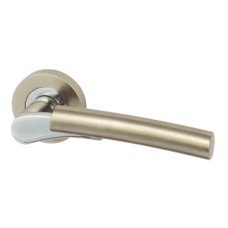 Lever Handles on Round Roses Zinc Alloy Arkles Designed for interior doors Polished chrome/Satin nickel
