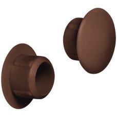 Cover Cap Plastic for Blind Holes Ø 10 mm For push fitting Dark brown RAL 8014