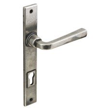 Lever Handles on Backplates for Multi-Point Locking System Solid Pewter Salvador Unsprung Lock centres 92 mm
