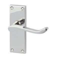 Lever Handles Scroll on Backplates for Latch Zinc Alloy Satin nickel