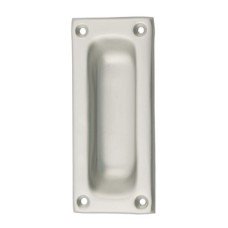 Flush Pull Handle 40 x 90 mm Aluminium Suitable for timber sliding doors Satin anodised