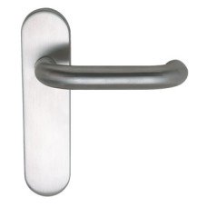 Lever Handles Ø 19 mm on Backplates 316 Stainless Steel Snowdon Pair of lever handles on backplates For latch satin