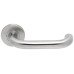 Lever Handles Shaped on Round Roses 304 Stainless Steel Chase Startec Pair of lever handles and roses Satin