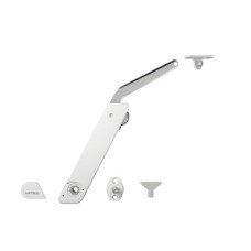 Single Door Flap Fitting Individual Set for One-Sided Application Free Flap H 1.5 Plastic with metal support arm version Model A left mounting white finish