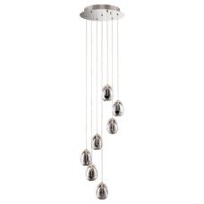 LED Ceiling Pendant Adjustable Rated IP20 7 Light Terrene Mains voltage Polished chrome finish