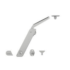 Single Door Flap Fitting Individual Set for One-Sided Application Free Flap H 1.5 Plastic with metal support arm version Model A left mounting grey finish