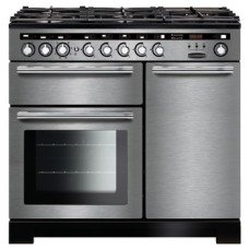 Range Cooker Dual Fuel 1000 mm Rangemaster Encore Deluxe 100 Stainless steel with chrome trim - EDL100DFFSS/C