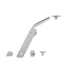Single Door Flap Fitting Individual Set for One-Sided Application Free Flap H 1.5 Plastic with metal support arm version Model C right mounting grey finish