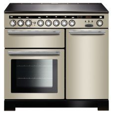 Range Cooker Electric Induction 1000 mm Rangemaster Encore Deluxe 100 Ivory with chrome trim - EDL100EIIV/C