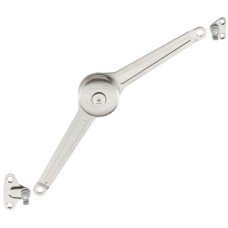 Flap/Lid Stay Complete Set Duo Standard 3666 Heavy version opening angles: 75° 90° or 110° For sheet metal screws distance from edge 37 mm nickel plated